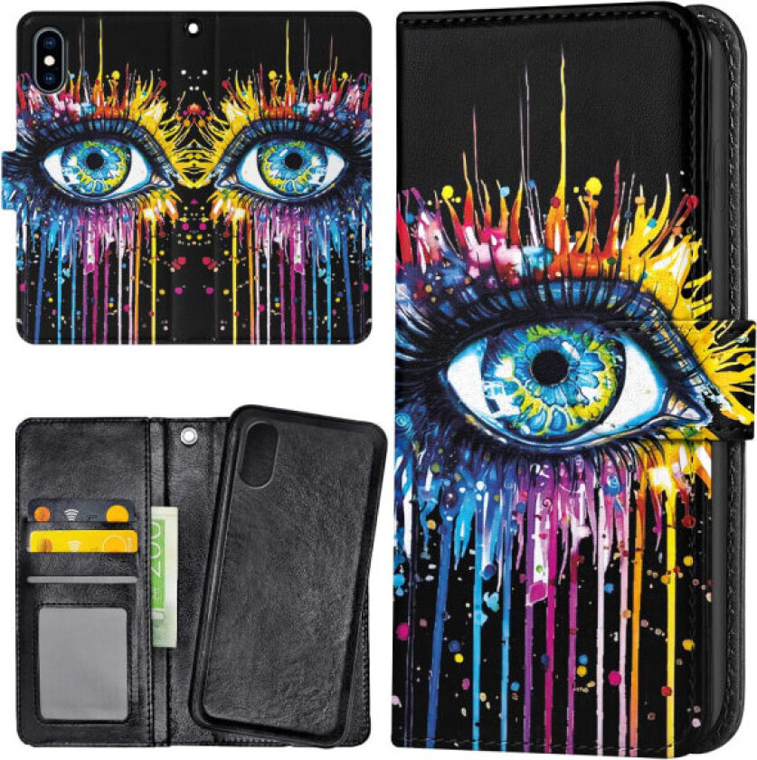 iPhone X/XS - Lommebok Deksel Rennende Øye