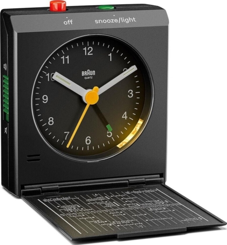 Bc05b Kvarts Sammenleggbar Vekkerklokke (67704)