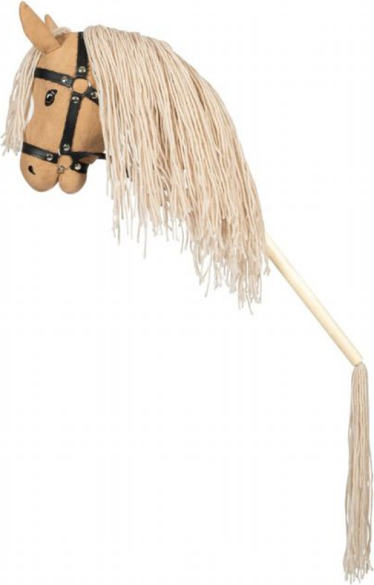 Stigende hest med åpen munn, beige Hobby Horse plysj 843649