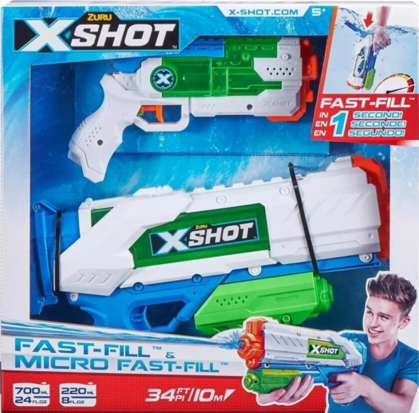 Xshot Toy Water Gun Set Fast-Fill Og Micro Fast-Fill, 56225