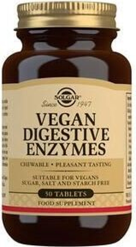 Vegan Digestive Enzymes - 50 tyggetabletter