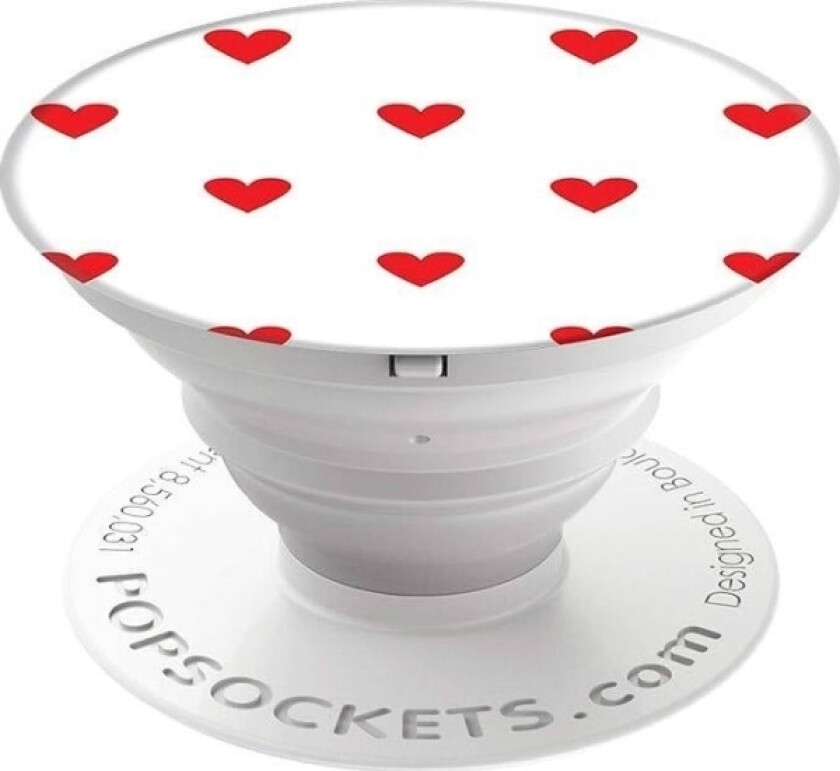 Popsockets Popsockets: Sammenleggbar Holder Og Stativ For Telefoner Og Nettbrett - Hjertestandard