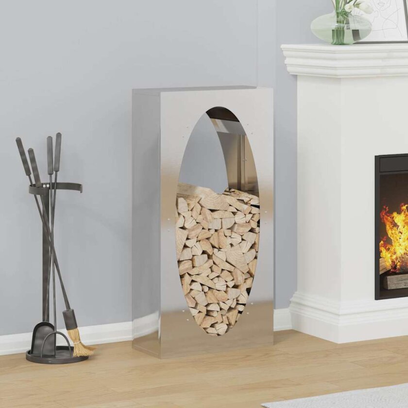 Bilde av Vedstativ 50x23x100 cm rustfritt stål