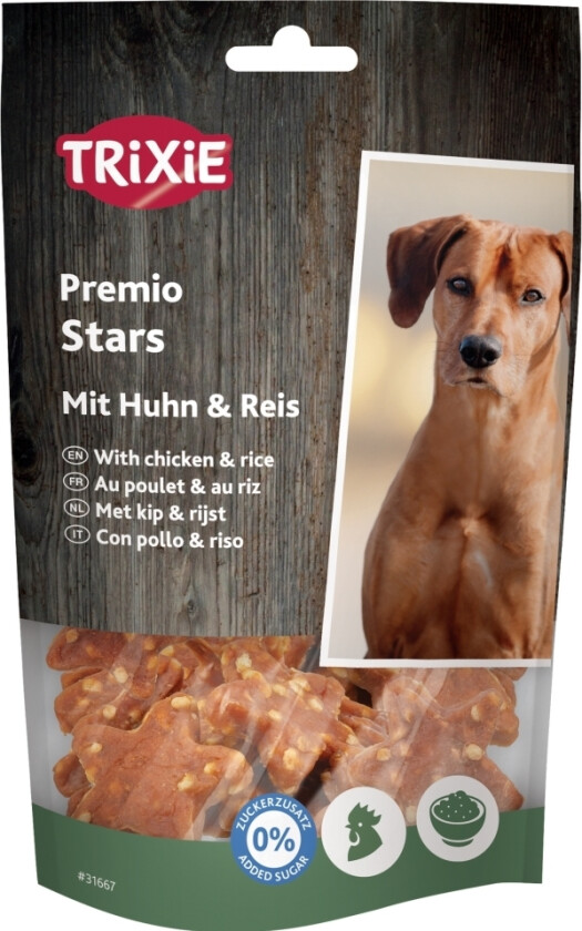 Premio Stars With Chicken & Rice, 100 G