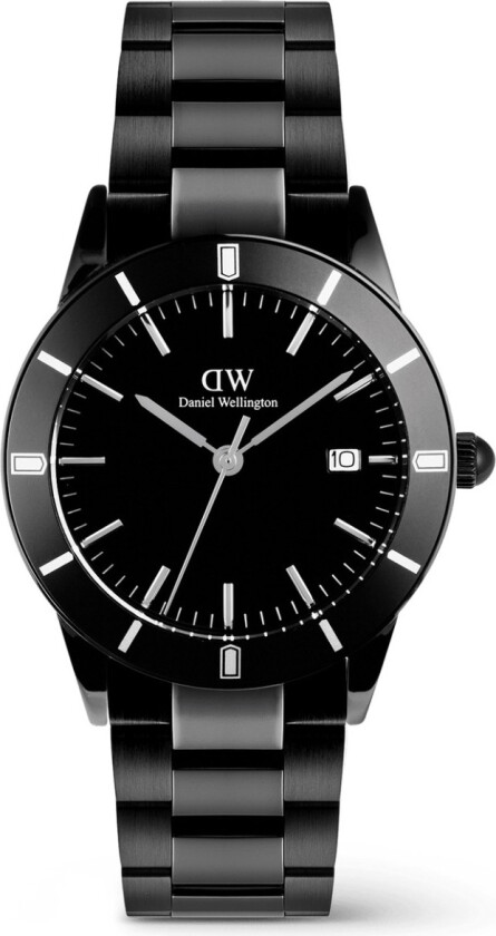 Iconic Paradigma Link Black DW00100821 - Kvarts - Sort - Herreklokker - Rustfritt stål - ledd m/pin - Mineral