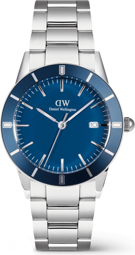Iconic Paradigma Link Blue Enamel DW00100820 - Kvarts - Sølv - Herreklokker - Rustfritt stål - ledd m/pin - Mineral