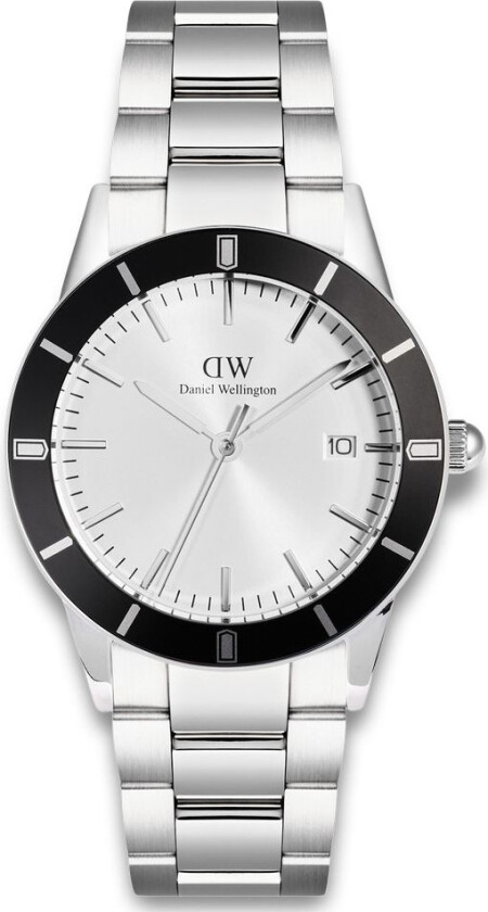 Iconic Paradigma Link Black Bezel DW00100819 - Kvarts - Sølv - Herreklokker - Rustfritt stål - ledd m/pin - Mineral