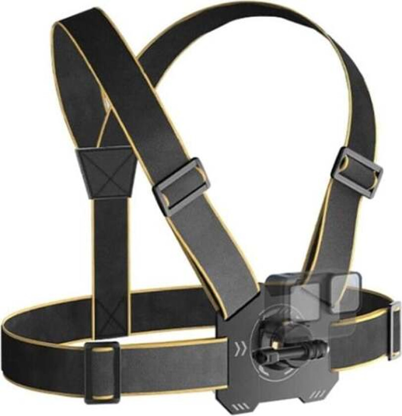 chest harness for sports cameras (black)