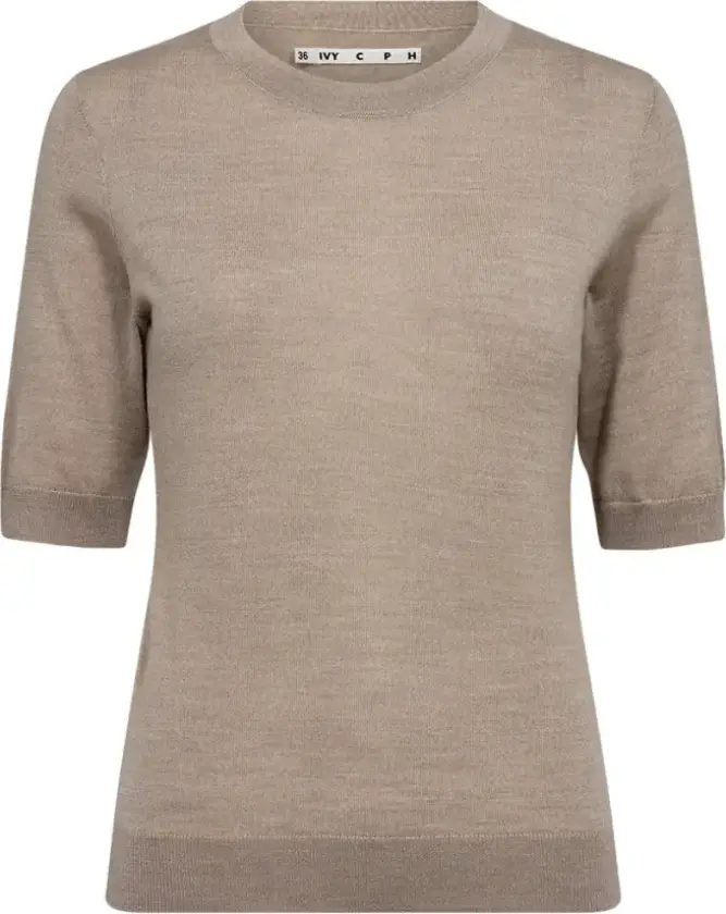 Dame, Strikkevarer, Beige, S