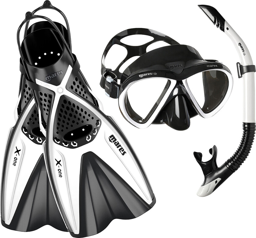 Set X-One Marea, snorkelsett, unisex White
