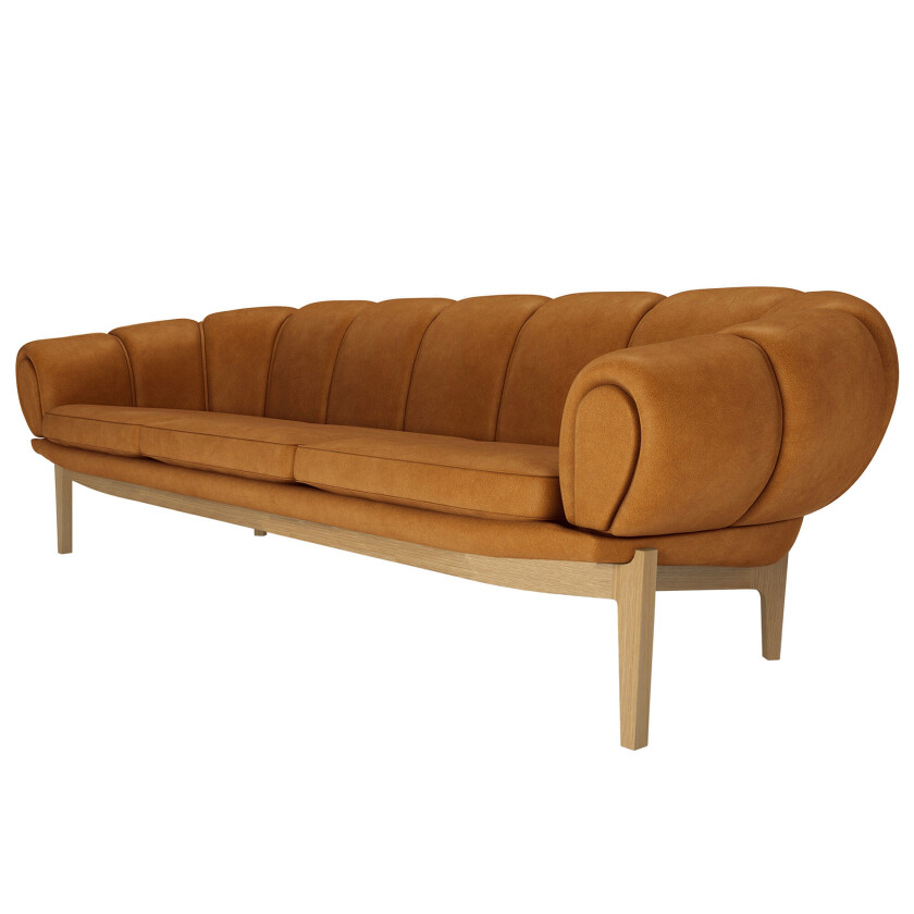 Croissant Sofa 3-seater Chamois / Oiled Oak