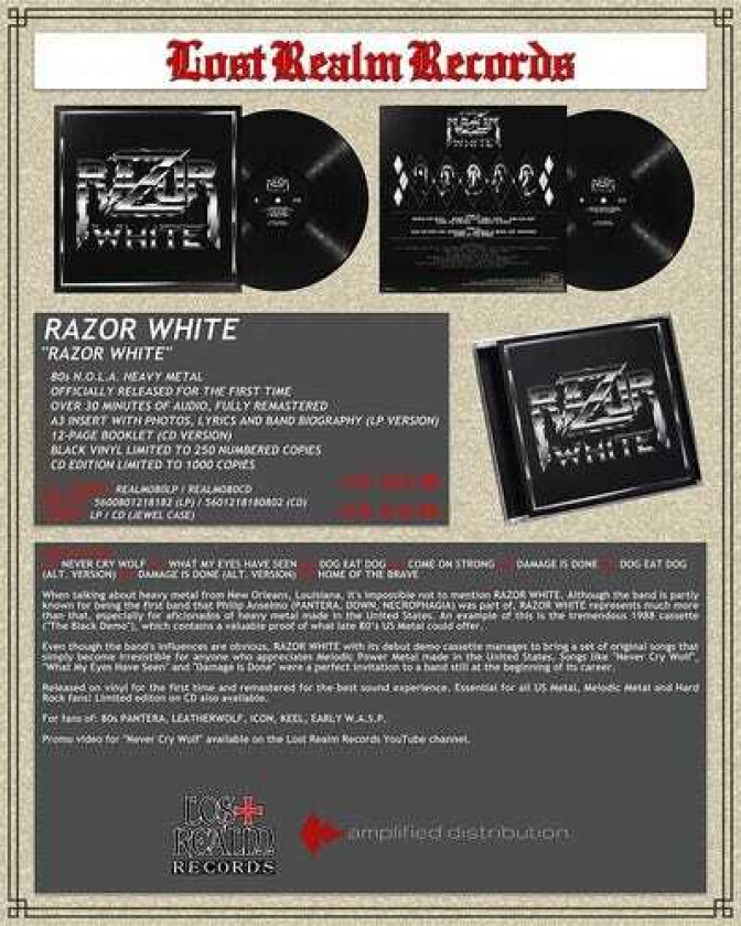Razor White Razor White LP/Vinyl