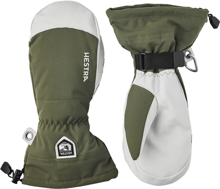 Army Leather Heli Ski Mitt Olive 9