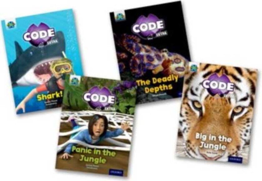 Project X CODE Extra: Green Book Band, Oxford Level 5: Jungle Trail and Shark Dive, Mixed Pack of 4
