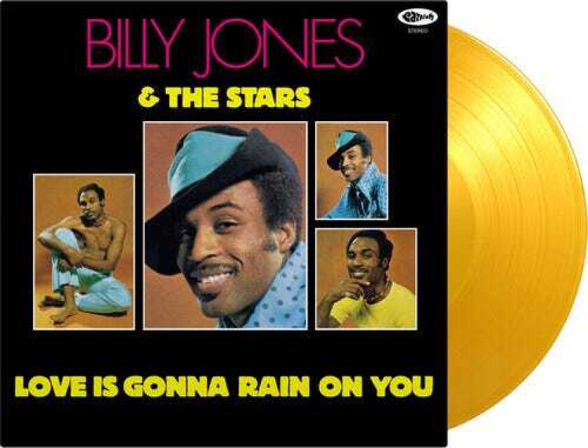 Billy Jones & The Stars Love Is Gonna Rain On You Yellow LP/Vinyl
