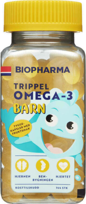 Biopharma Trippel Omega3 Barn 144stk