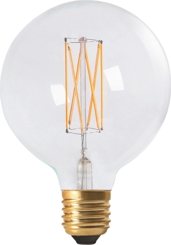 LED lyspære E27 rund Elect Klart glass