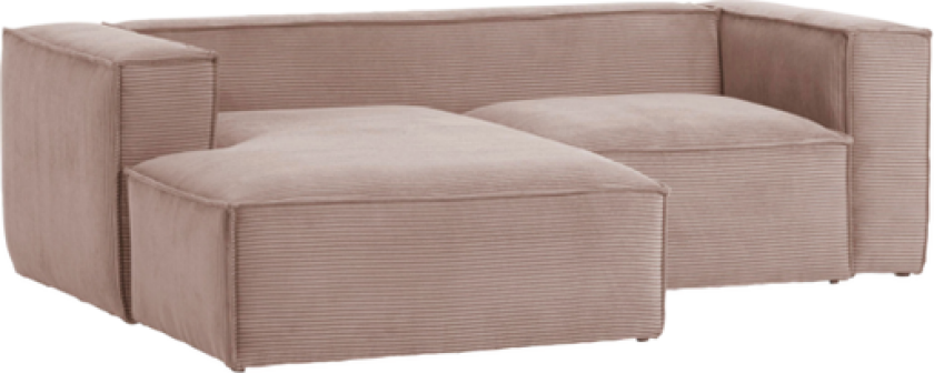 BLOK sofa 2-seter - divan venstre Rosa