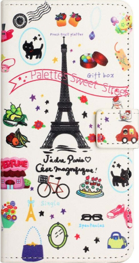 Samsung Galaxy S25 Edge Kunstskinn Deksel med Lommebok og Stativfunksjon - Eiffeltårnet