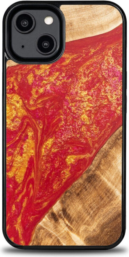 Bewood Unique Deksel for iPhone 15 - Neons Paris (Naturlig tre og harpiks)