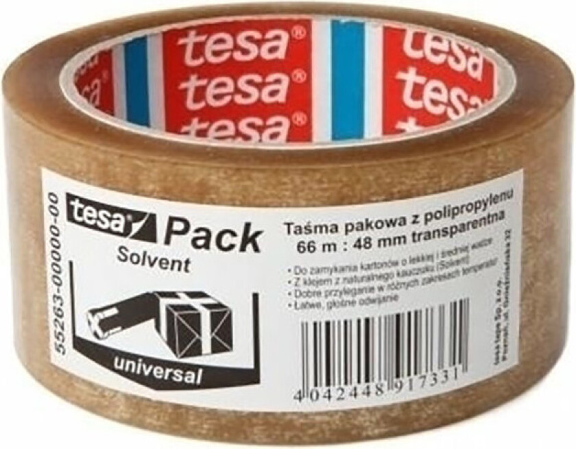Standard Packaging Tape - Gjennomsiktig 66m x 48mm