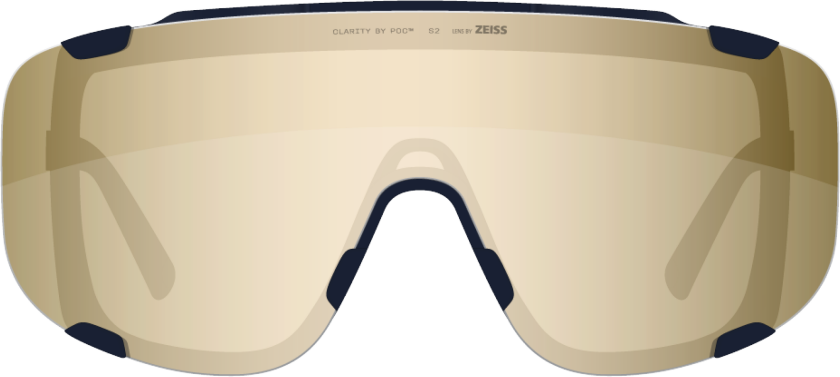 Devour sykkelbriller apatite navy/clarity road/partly sunny gold