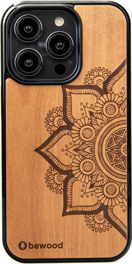 Bewood Mandala Deksel til iPhone 15 Pro - Apple wood