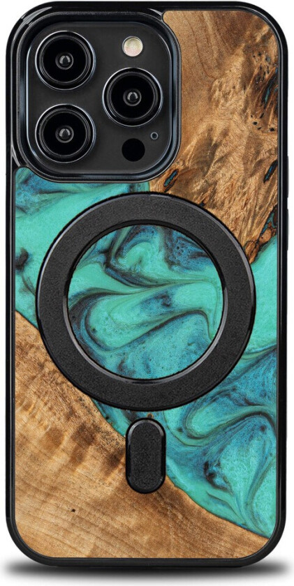Bewood Unique Case for iPhone 15 Pro - Turkis, med MagSafe