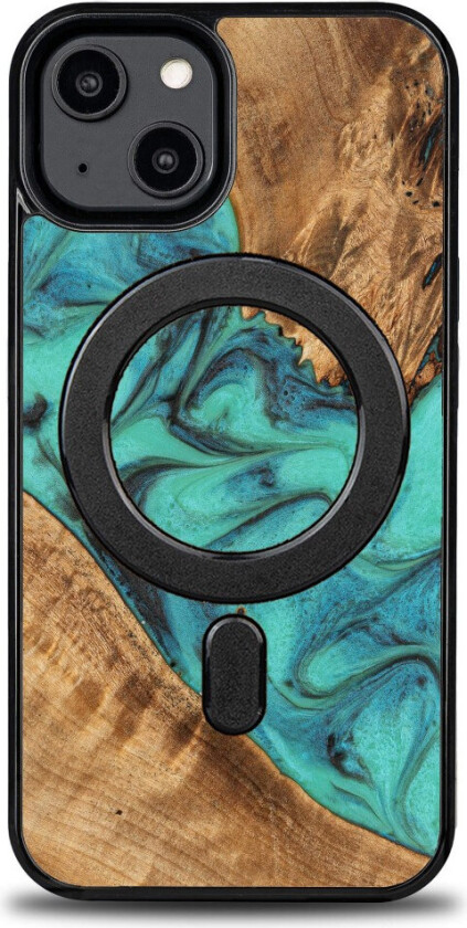 Bewood Unique Deksel til iPhone 15 - Turkis, MagSafe-kompatibel