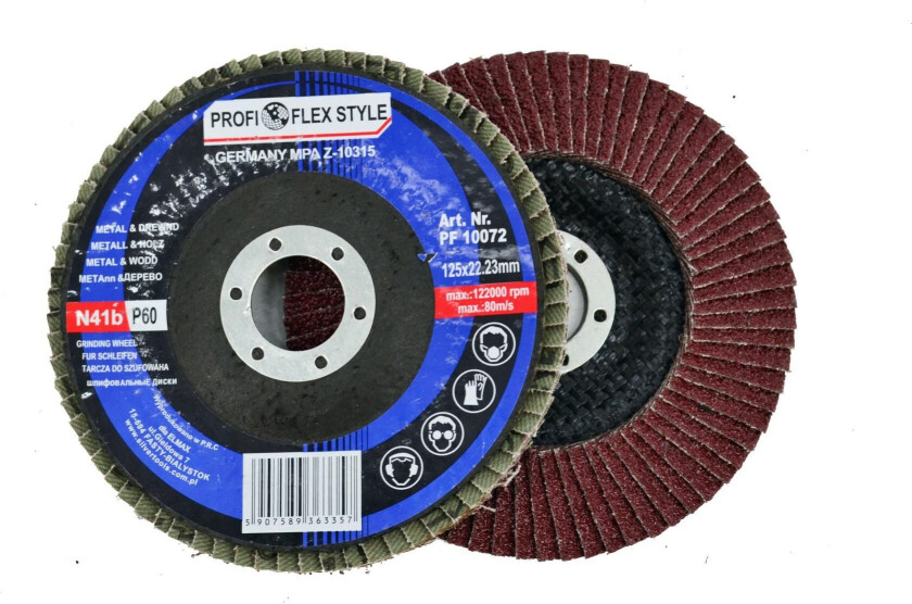 Sølv Profi-Flex slipeskive - 125 mm, korn 40