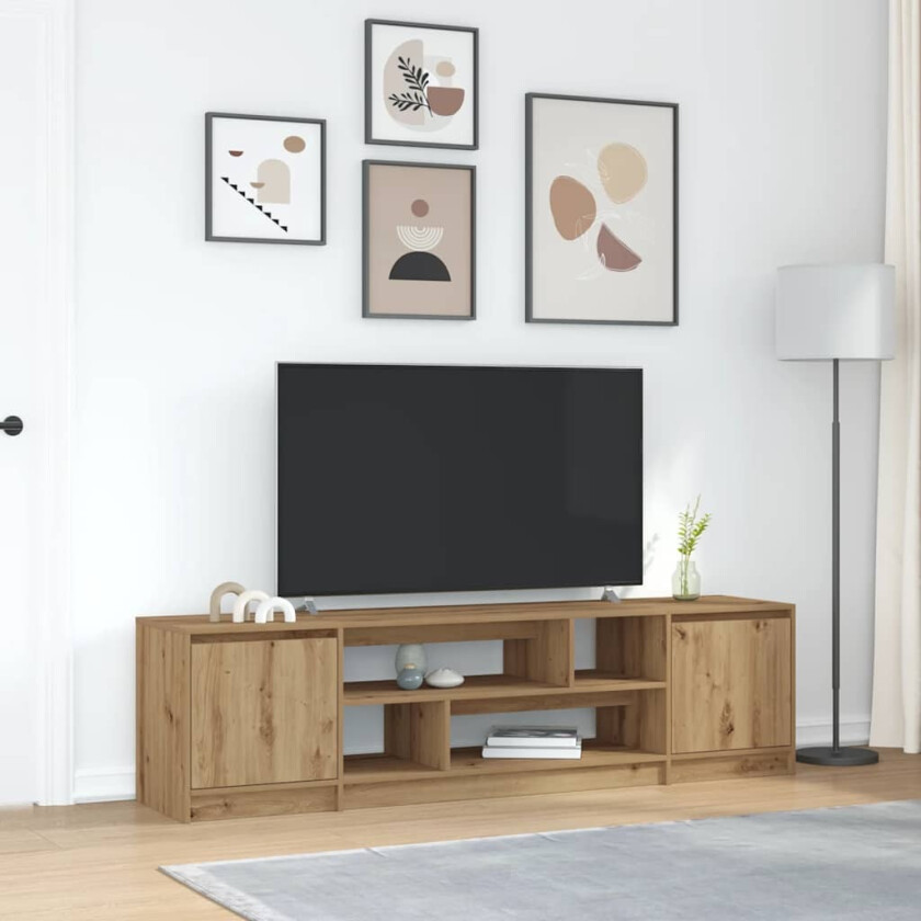TV-benk artisan eik 188,5x41x50 cm konstruert tre