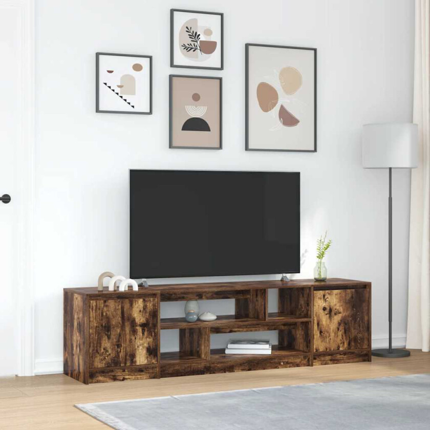 TV-benk røkt eik 188,5x41x50 cm konstruert tre