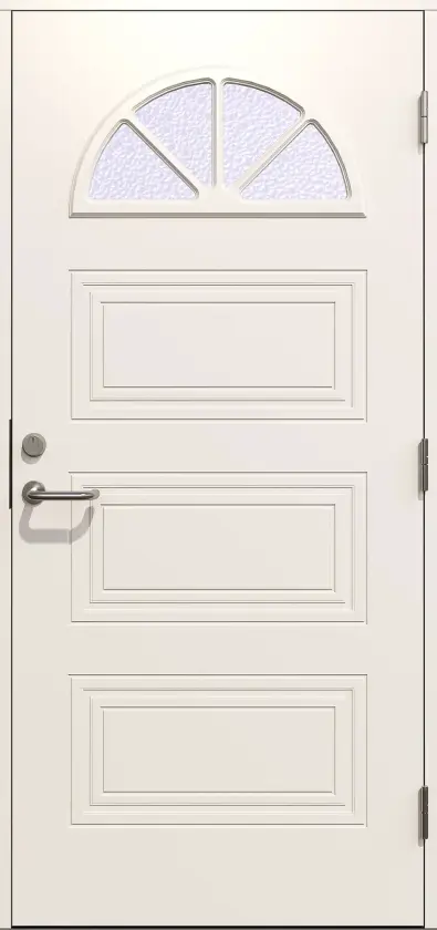 Ytterdør Halden hvit venstrehengslet 100x200 cm