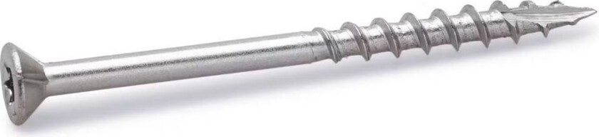 Terrasseskrue C4 4,2x45 A4 250 stk Terrasseskrue A4 . Med cutterspiss. For 22 mm bord.