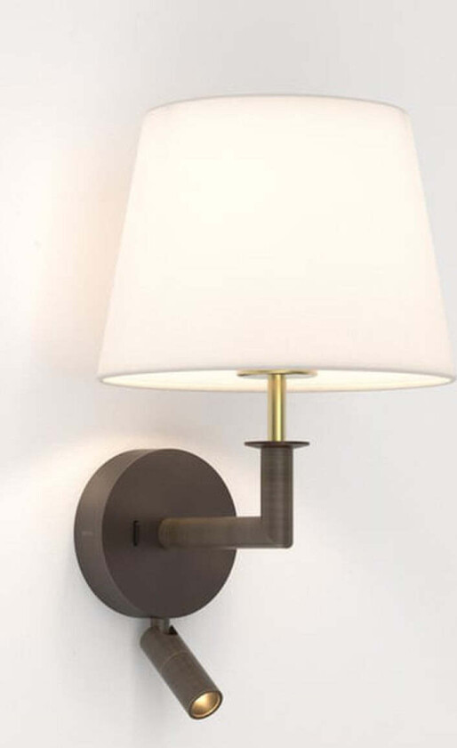 Club reader vegglampe - uten skjerm - Bronse