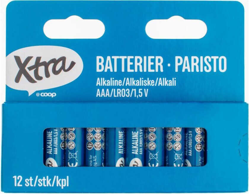 Xtra AAA batterier 12pk