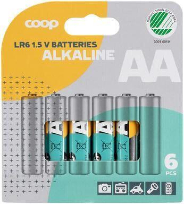 Coop AA-batterier 6pk