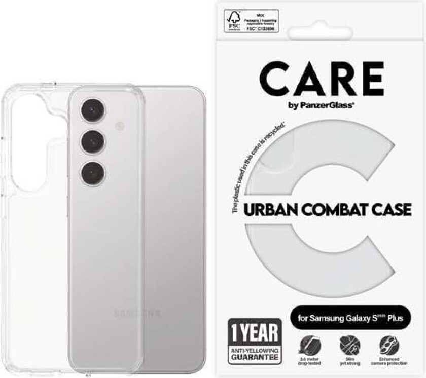 Flagship Case Transparent Urban Combat w. Clear Frame Samsung Galaxy S25+