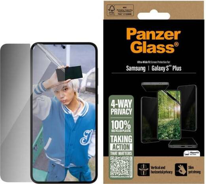 ECO MATRIX 4-way Privacy Screen Protector Samsung Galaxy S25+ | Ultra-wide Fit