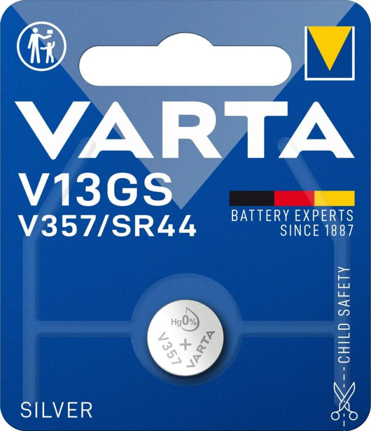 VARTA Silver Coin knappcellebatteri V13GS/V357/SR44