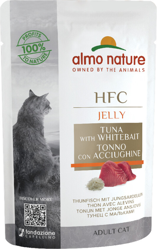 Bilde av Økonomipakke Almo Nature HFC Jelly Pouch 24 x 55 g - Tunfisk med ungsardiner