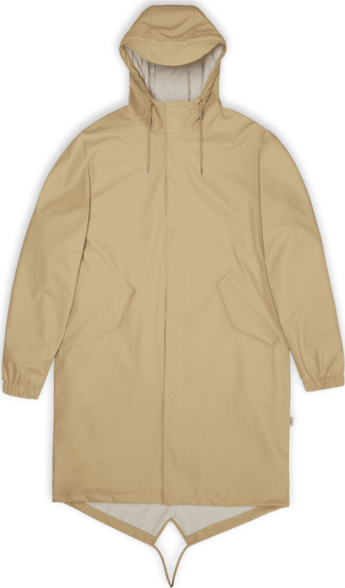 Rains Unisex Fishtail Parka Sand S, Sand