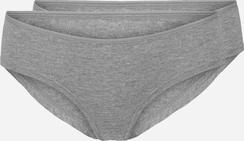 2-Pack Ladies Brief - Grey Melange Grå L