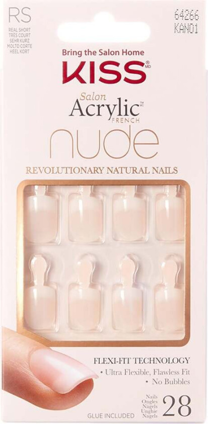 Salon Acrylic Nude Nails Breathtaking 28pcs