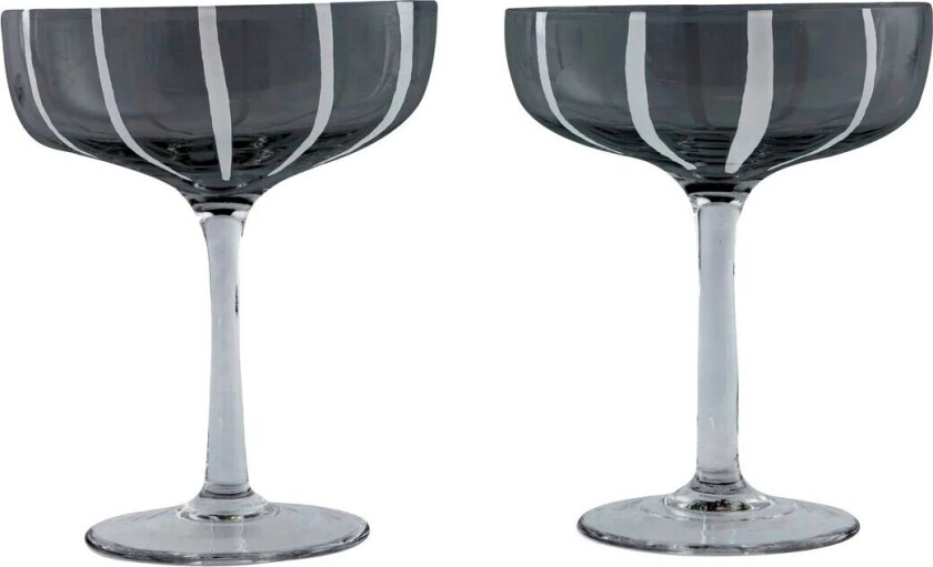 Mizu coupe champagneglass 2-stk. Grey-white