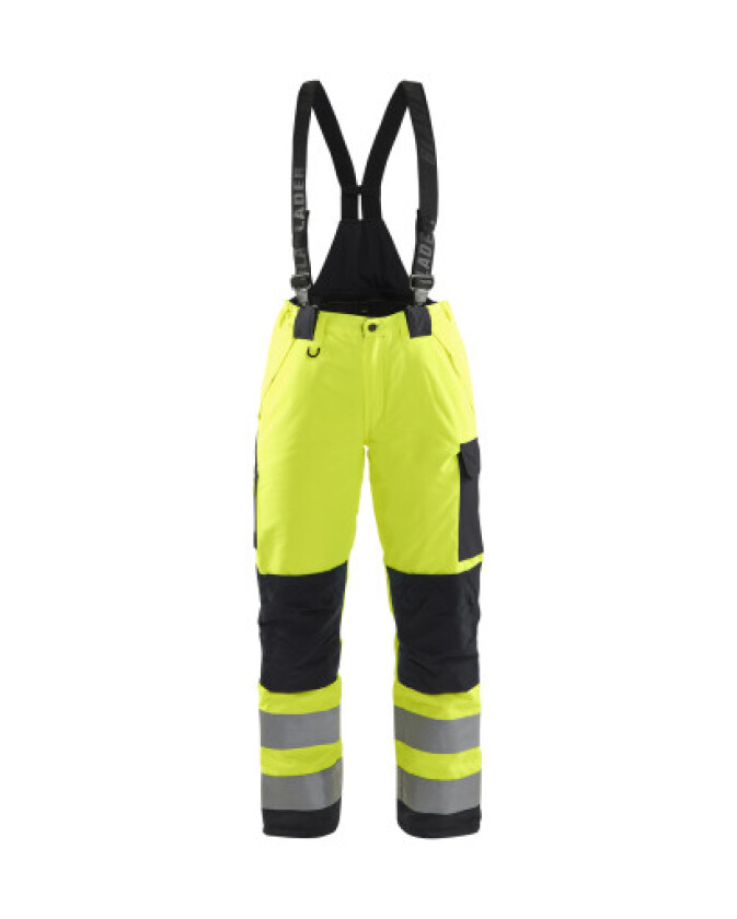 Hi-vis bukser for kvinner gul/svart 23
