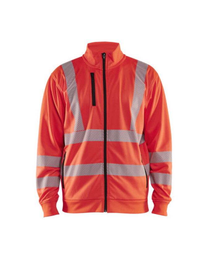 High vis Sweatshirt Full glidelås