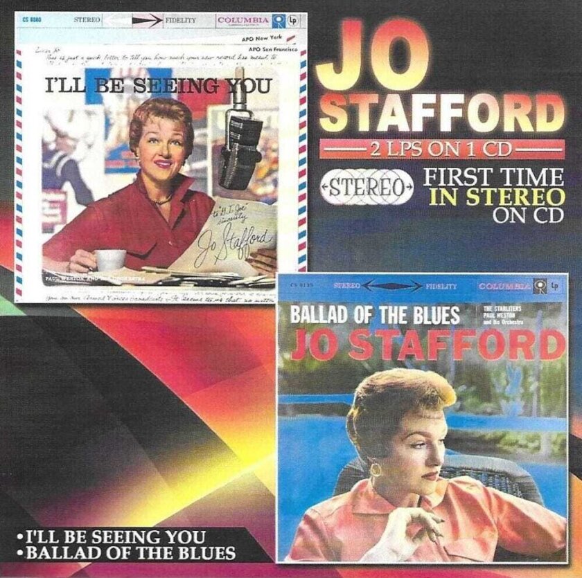 Jo Stafford 2 Lps On 1 Cdfirst Time In Stereo On Cd CD