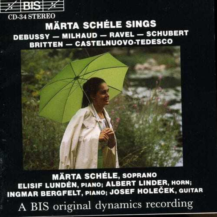 Maria Schele, Albert Linder, Ingemar Bergfelt, Josef Holecek, Darius Milhaud, Mario CastelnuovoTedesco Trois Chansons De Bilitis CD