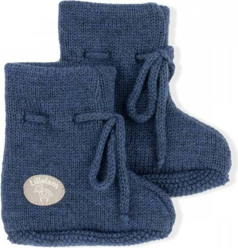 Bilde av Lillelam - Tøfler Ull, Blå